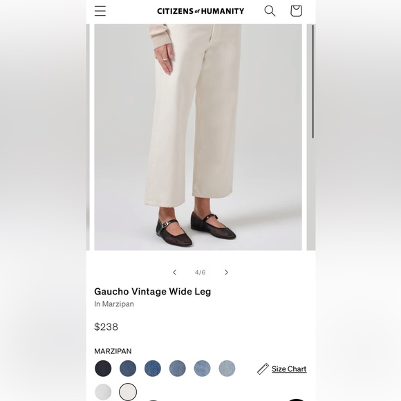 Citizens of Humanity - Gaucho Vintage Wide Leg Jeans in Marzipan - Picture 5 of 10